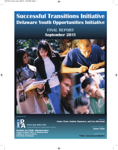 Successful Transitions Initiative Delaware Youth Opportunities Initiative FINAL REPORT September 2011