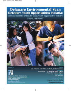 Delaware Environmental Scan Delaware Youth Opportunities Initiative FINAL REPORT June 2011
