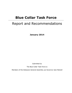 Blue Collar Task Force Report and Recommendations January 2014