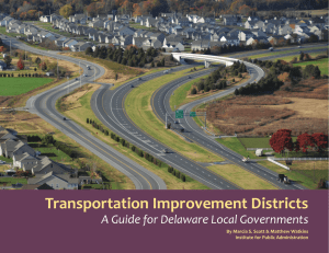 Transportation Improvement Districts A Guide for Delaware Local Governments 1