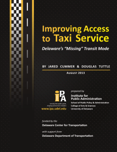 Taxi Service  Improving Access to