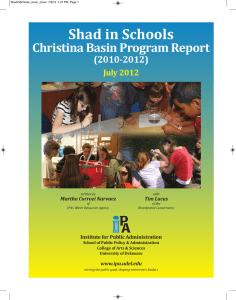 Shad in Schools Christina Basin Program Report (2010-2012) July 2012