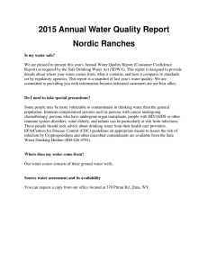 2015 Annual Water Quality Report Nordic Ranches