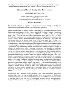 Proceedings of the California Avocado Research Symposium, October 29, 2005.... California, Riverside. Sponsored by the California Avocado Commission. Pages 75-86.