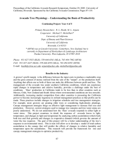 Proceedings of the California Avocado Research Symposium, October 29, 2005.... California, Riverside. Sponsored by the California Avocado Commission. Pages 87-119.