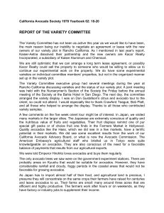 REPORT OF THE VARIETY COMMITTEE