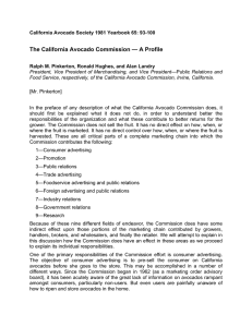 The California Avocado Commission — A Profile