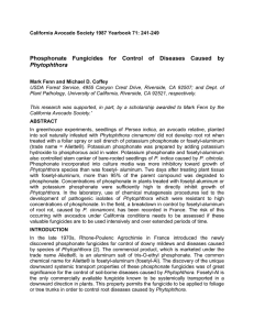 Phosphonate Fungicides for Control of Diseases Caused by Phytophthora