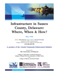 Infrastructure in Sussex County, Delaware: Where, When &amp; How? May 2008