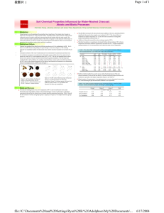 Soil Chemical Properties Influenced by Water-Washed Charcoal: Abiotic and Biotic Processes