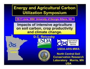 Energy and Agricultural Carbon Utilization Symposium Impacts of intensive agriculture
