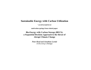 Sustainable Energy with Carbon Utilization