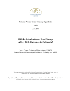 Did the Introduction of Food Stamps  Affect Birth Outcomes in California?   