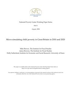 Micro‐simulating child poverty in Great Britain in 2010 and 2020    