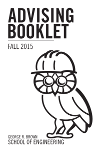 ADVISING BOOKLET FALL 2015 SCHOOL OF ENGINEERING