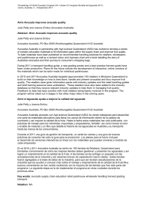 Proceedings VII World Avocado Congress 2011 (Actas VII Congreso Mundial... Cairns, Australia. 5 – 9 September 2011