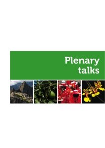 Plenary talks