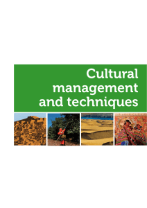 Cultural management and techniques