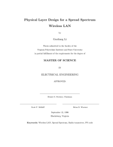 Physical Layer Design for a Spread Spectrum Wireless LAN Guoliang Li