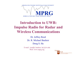 MPRG Introduction to UWB: Impulse Radio for Radar and Wireless Communications