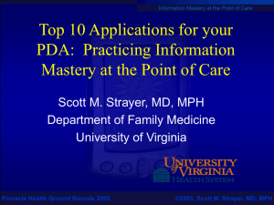 Top 10 Applications for your PDA:  Practicing Information