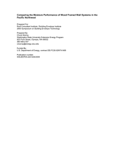 Comparing the Moisture Performance of Wood Framed Wall Systems in... Pacific Northwest