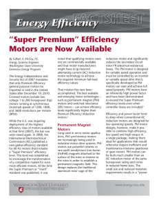 “Super Premium” Efficiency Motors are Now Available
