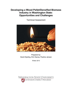 Developing a Wood Pellet/Densified Biomass Industry in Washington State: Opportunities and Challenges