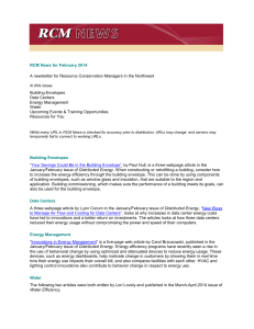 RCM News for February 2014 Building Envelopes Data Centers