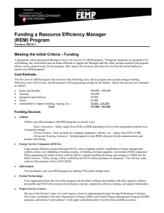 Funding a Resource Efficiency Manager (REM) Program -