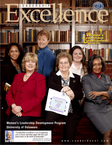 Excellence Women’s Leadership Development Program University of Delaware