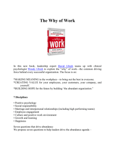 The Why of Work