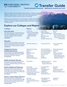 Transfer Guide Explore our Colleges and Majors Colleges Majors