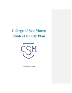 College of San Mateo Student Equity Plan December 2015