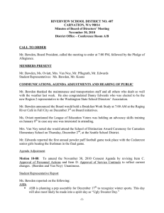 RIVERVIEW SCHOOL DISTRICT NO. 407 CARNATION, WA 98014 November 30, 2010