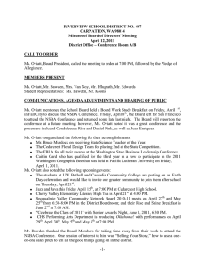 RIVERVIEW SCHOOL DISTRICT NO. 407 CARNATION, WA 98014 April 12, 2011