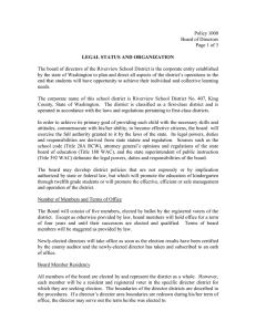 Policy 1000 Board of Directors Page 1 of 3