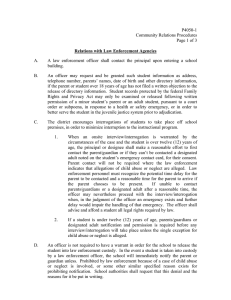 P4050-1 Community Relations Procedures Page 1 of 3