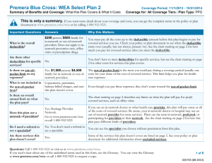 Premera Blue Cross: WEA Select Plan 2