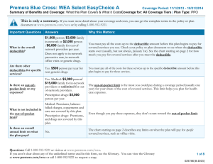 Premera Blue Cross: WEA Select EasyChoice A