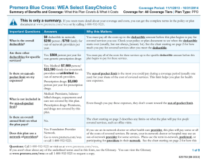 Premera Blue Cross: WEA Select EasyChoice C