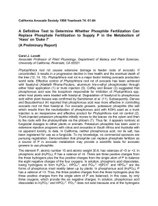 A Definitive Test to Determine Whether Phosphite Fertilization Can