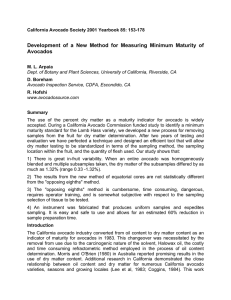 Development of a New Method for Measuring Minimum Maturity of Avocados