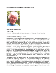 2002 Oliver Atkin Award Julie Frink