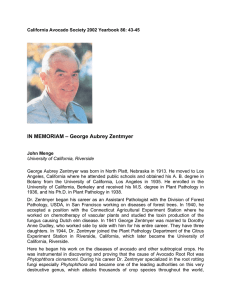 IN MEMORIAM – George Aubrey Zentmyer