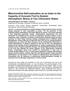 Mitochondrial Self-restoration as an Index to the