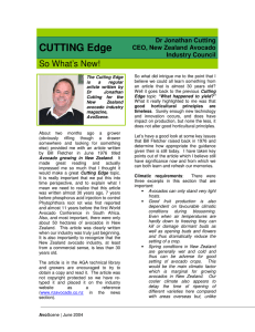 CUTTING Edge So What’s New!  Dr Jonathan Cutting