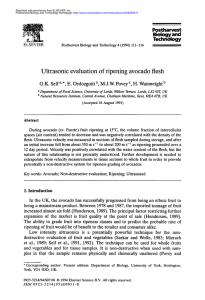 Ultrasonic evaluation of ripening avocado flesh Bi _ok)gyand Techr~iogy Postharvest