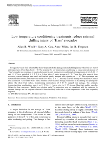 Low temperature conditioning treatments reduce external chilling injury of ‘Hass’ avocados