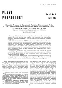 PHYSIOLOGY Vol. 42 No. 4 Cytoplasmic